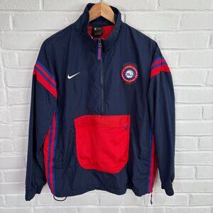 Nike Navy/Blue Philadelphia 76ers Half-Zip Courtside Track Jacket Adult Large